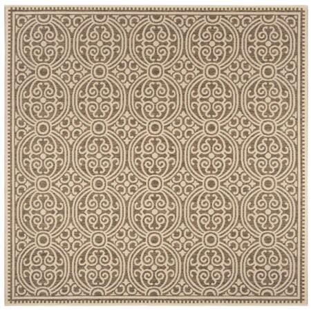 Safavieh 6 ft. 7 in. x 6 ft. 7 in. Linden 100 Contemporary Square Area Rug Cream & Beige LND134C-6SQ